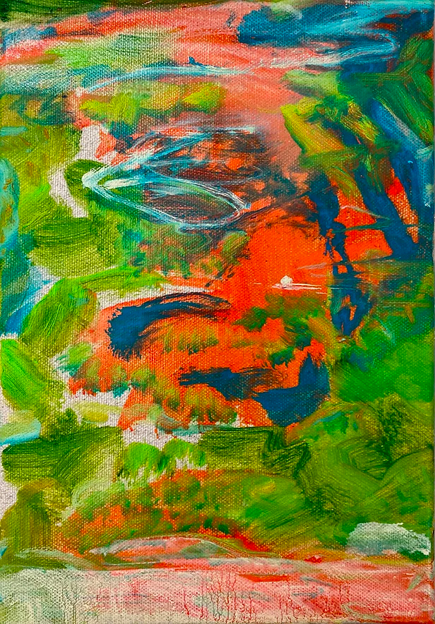 Sammi Mak_Orange Lacquer Mineral, 2021, Oil on canvas, 30x41cm
