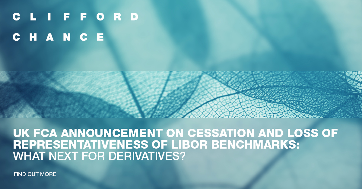 UK FCA announcement on cessation and loss of representativeness of